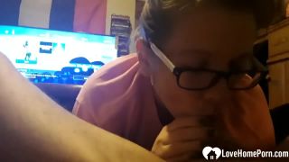 Girlfriend Gives Me A Nice Slow And Sloppy Blowjob With Glasses - Homemade-8
