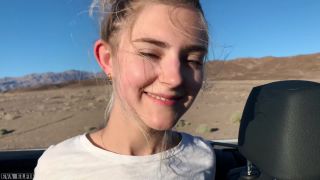 Eva Elfie - Public Teen Sex in the Convertible Car on a way to Las Vegas-1