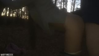 MaryVincXXX in 021 Brunette Teen gives a Blowjob and Pussy in the Woods - blowjob - blowjob porn -2