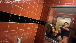 Vanessa Marie, Vanessa, bff Public Vanessa Marie Pounds Sisters BFF In Public Restroom Fuck Video-6