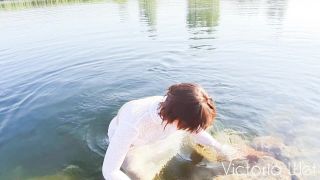 Victoria Wet - masturbation in the lake - fingering out - Outdoors-3