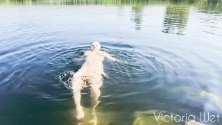 Victoria Wet - masturbation in the lake - fingering out - Outdoors-6