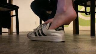 Freckled Feet11-02-2021 - Public shoe play with my adidas at the bar $-6