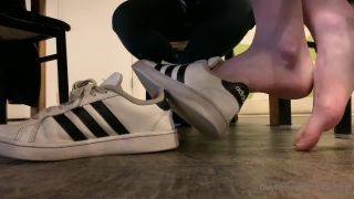 Freckled Feet11-02-2021 - Public shoe play with my adidas at the bar $-8