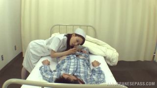 Awesome Naughty Asian nurses enjoy a hard cock in this threesome Video Online International!-1