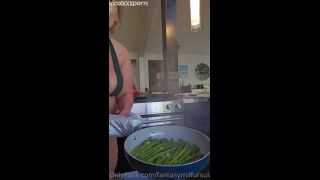  onlyfans on Ursula Andreia aka fantasymilfursula cooks naked in the kitchen showing her massive tits and ass in this OnlyFans video URSULA ANDREIA-1