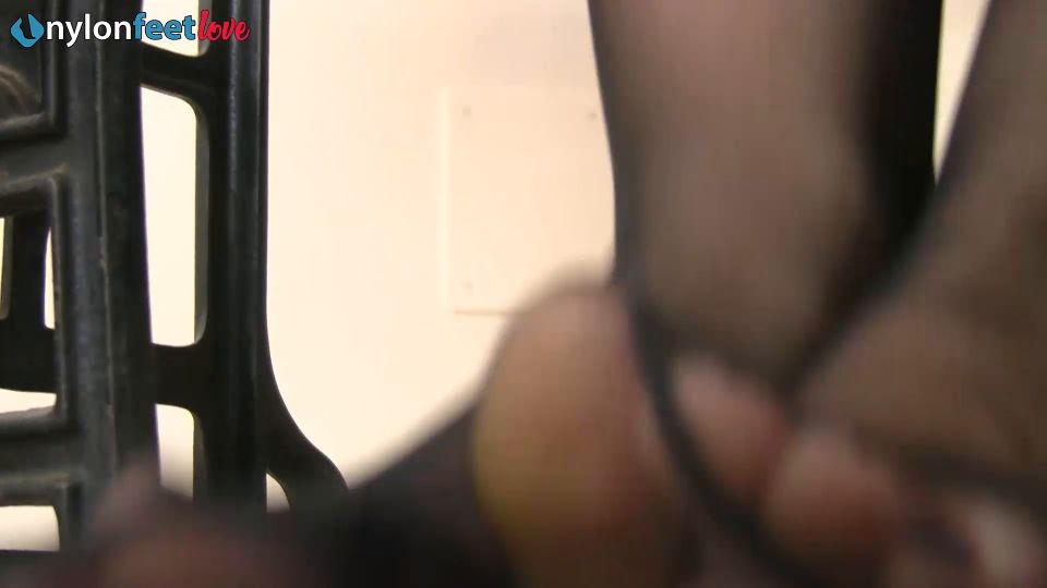 Thena - Gorgeous Thena pumping a vintage sewing machines foot pedal - Foot Fetish