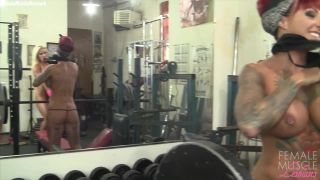 [Dani Andrews] [Femalemusclenetwork] Dani Andrews and Megan Avalon - Its GirlGirl Gym Day But Theyre Being Bad Girls-3