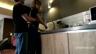 SHY HOUSEWIFE FUCKED IN THE KITCHEN BY FRIEND Amateur!-0