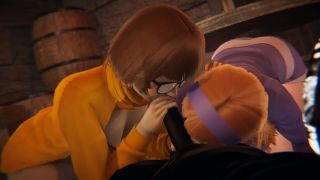 Velma and Daphne Halloween Threesome.-3