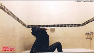 xxx video 25 Flexible dildo fun in the bathroom | zentai / encasement | fetish porn femdom forced handjob-0