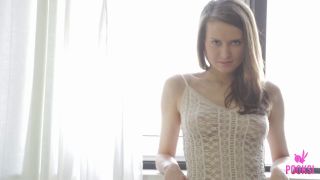 Brunette Teen Model Janna Pleasures Her Needy Fuck Hole By The Window A-0