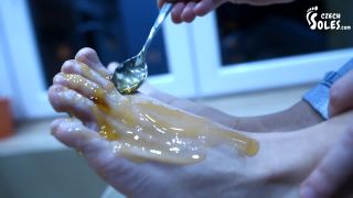 Czech SolesBare Feet In Honey, A Foot Fetish Yummy POV¡ (Pov Foot Worship, Foot Licking, Bare Feet, Sexy Soles) - 1080p-2