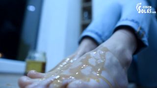 Czech SolesBare Feet In Honey, A Foot Fetish Yummy POV¡ (Pov Foot Worship, Foot Licking, Bare Feet, Sexy Soles) - 1080p-7