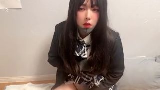 [GetFreeDays.com] Japanese femboy masturbates in a JK cosplay outfit. Porn Video June 2023-3