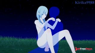 Yoisaki Kanade long hair and I have intense sex in the meadow. - Project SEKAI Hentai-2