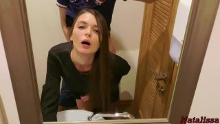 amateur teen solo Natalissa - Sucked Dick on the first Date in Restaurant's Toilet , petite on russian-4