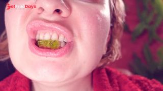 [GetFreeDays.com] ASMR eating jelly teddybears candies. Chewing. Mouth Close-up. Adult Film April 2023-3