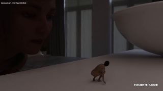 SWRiddick - Giantess Animation Giantess forcing herself onto the tiny girl (3D porn)-8