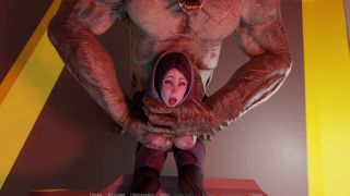 Lsd131313 - Huge mutant impales innocent girl on his giant huge cock 2k 3D Hentai-2