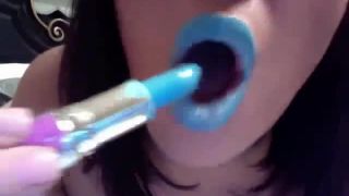 online adult clip 37 Bratty Ivana - Blue Lipstick on femdom porn femdom dentist-9