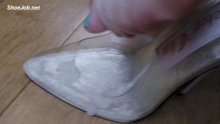 Cum Inside Transparent Heels – Shiny Shoejobs!!!-7