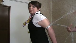 adult video clip 10 Bad receptionist gets tied with phone cord | fetish | fetish porn shay fox bdsm porno-2