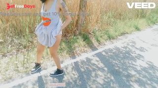KOREAN SOLO FEMALE DOES PUBLIC COSPLAY SKIRT WALKING NUDE-9