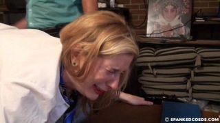 Spanked Coeds – Mila: Study Hall(BDSM porn)-8