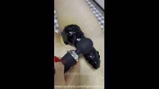 Goddess Maisha Cumshot While His Cock Is Duct Taped (Femdom porn)-4
