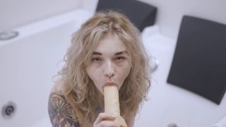 The Best Side Of Karnelia. Nude Nymph Caresses Herself Before Shower An-1
