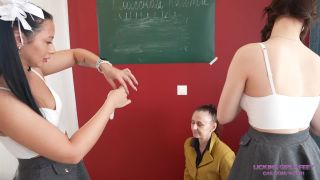 Part 1 Licking Girls Feet - BEATRICE and RADA - Cruel students and pathetic tutor!-7