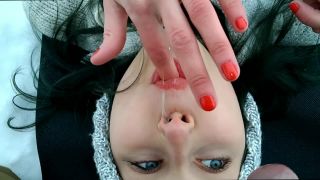 Laruna Mave Cold Public Blowjob ¦ POV Cumshot Facial Amateur!-9