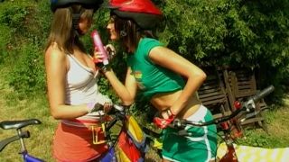 Lesbian cycling trip Teen!-1