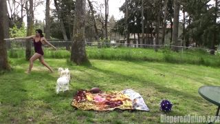 DiaperedonlineCici Cici Playing in Yard-5