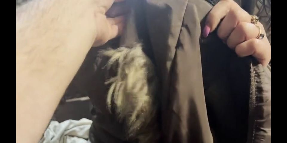 Amateur I received a jacket from my impotent husband and decided to try it on with his friend
