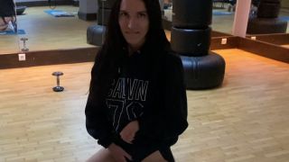 Brunette With Juicy Ass Doing Fitness With Lovense Lush In Pussy Lovense Control 1080p-5