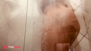 Girl being filmed while taking a shower, showing off her hairy pussy. What she likes to do most is-5