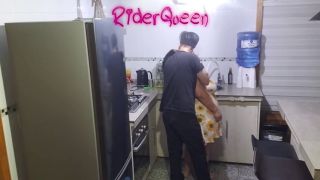 Mom Stepmom fucked surprise in kitchen BBW Big Ass-1
