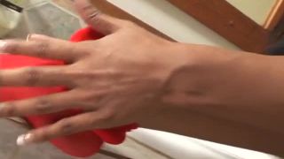 Horny asian girl gets cum on feet after giving a footjob - Foot Fetish-2