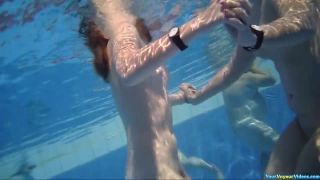 Two chicks naked in pool-7