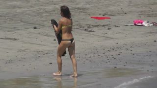 Surf babe gets out of wetsuit-9