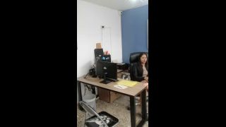 Riding I have sex with my friend in her office.-3