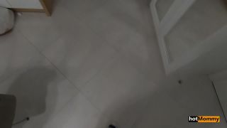 Hot mommy - mom made her stepson cum in her pussy in a bathroom-1