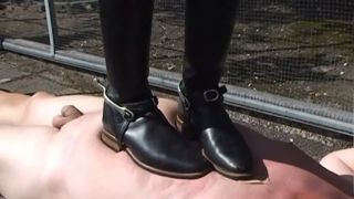 Riding Mistress has fun with Her human carpet.-5