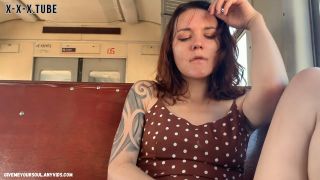  MarshSwallow  Public Masturbation In The Train  Amateur porn-0