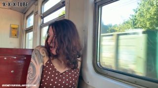  MarshSwallow  Public Masturbation In The Train  Amateur porn-8