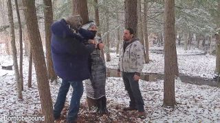 JJ Plush, Karin Sin - 2 Busty Broads Saran Wrapped To Tr...-4