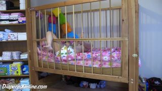 DiaperedonlineAlisha Alisha Sneaks Magic Wand in Crib-1