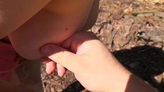 Squeeze and slap my tits near a public road-6